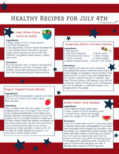 Healthy Recipes for 4th of July on Phentermine