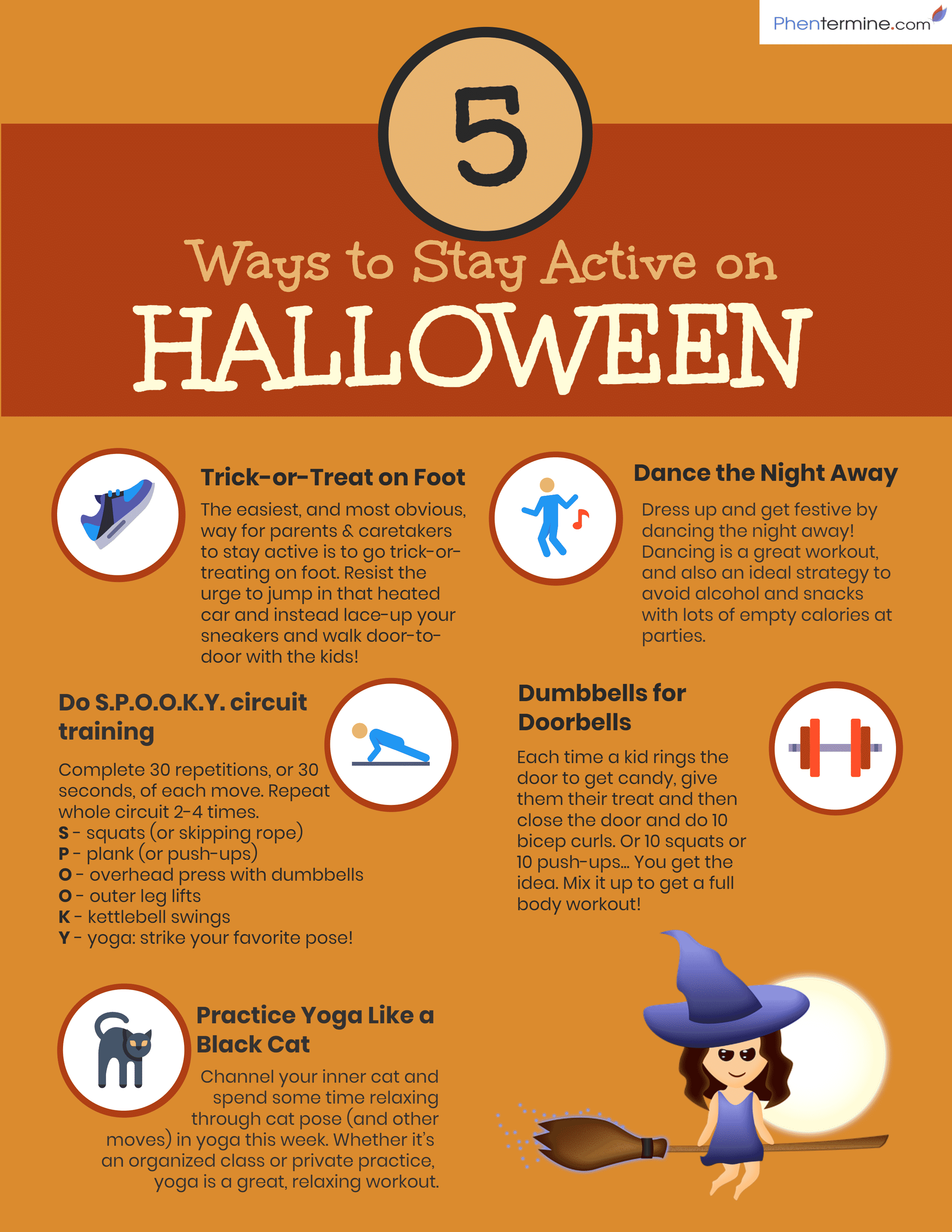 How to Stay Active on Halloween Infographic