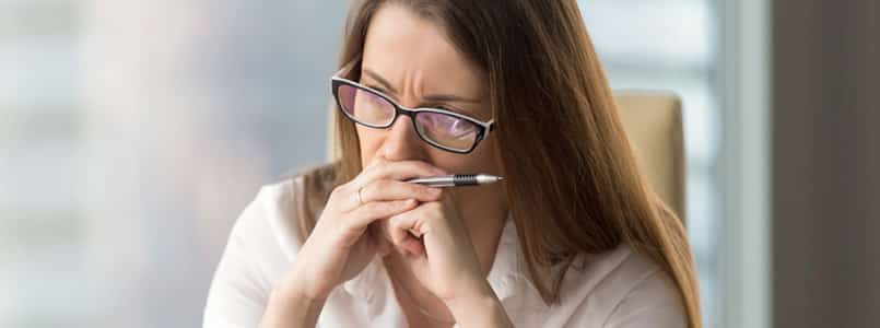 stressed woman with phentermine constipation