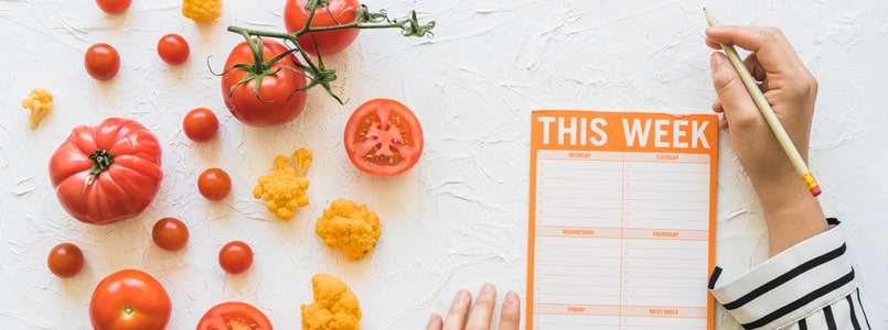 woman planning weekly meals