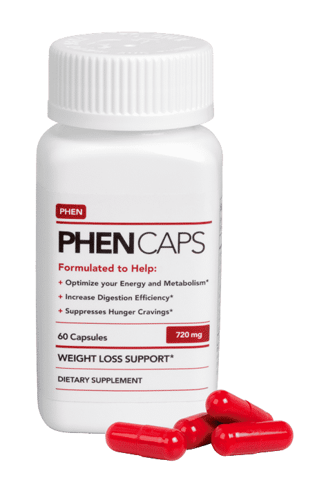 Phen Caps bottle and capsules