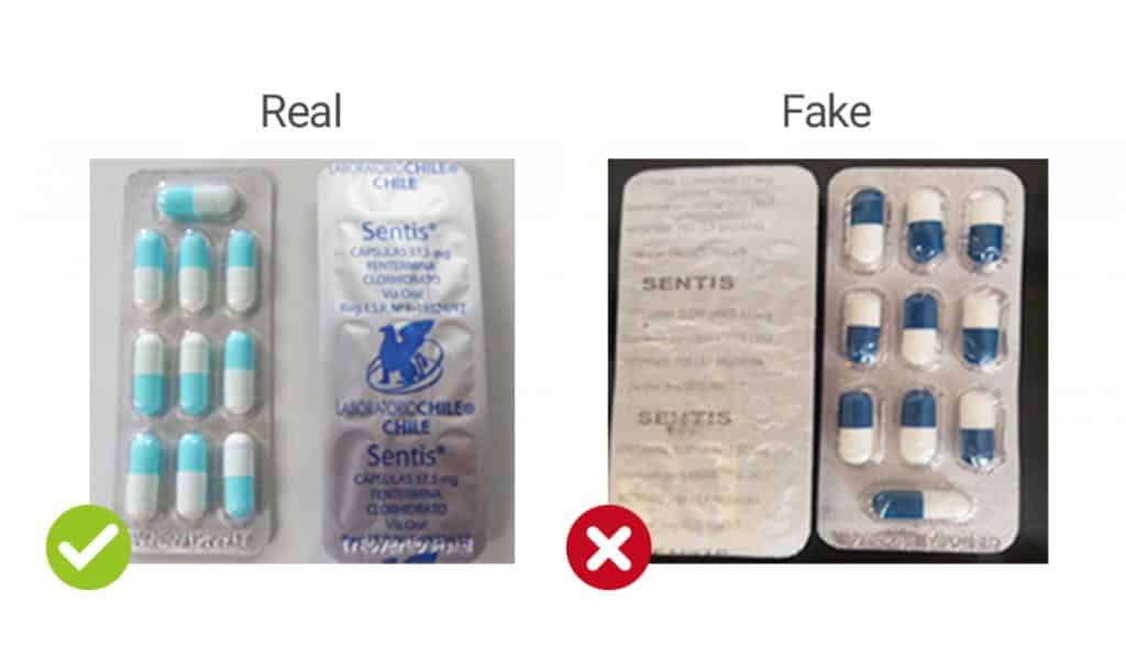 visual representation of real vs fake Sentis capsules